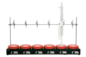 Conjunto modelo 22-6 de 6 mantas aquecedoras para balões de fundo redondo de 0,25 L diâmetro do balão 86mm