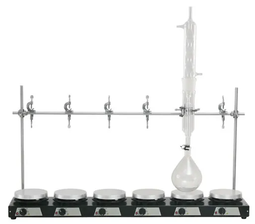 Conjunto modelo 501-6, de 6 placas aquecedoras Ø10 cm, até 360°C com 1620 W para 6 provas de 0,5L