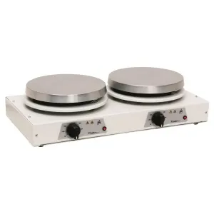 Placa aquecedora dupla Ø 14 Mod.502-2 até 360° com 1300 W para 2 provas de 1L