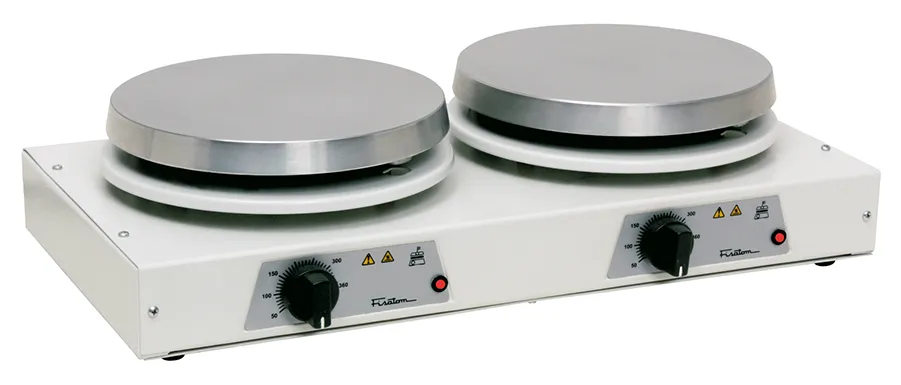 Placa aquecedora dupla mod.503-2 Ø 18 cm até 360°C com 2100 W, 2 provas de 2L. 230V